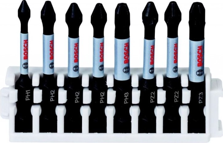 Кассета бит BOSCH Pick and Click IMPACT 50 мм 8 предметов PH2-PH3, PZ2-PZ3 [2608522328]