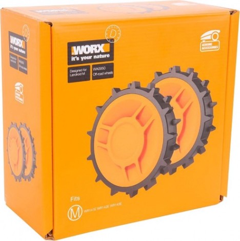 Комплект колес Worx WA0950 для Landroid, для лучшего сцепления с газоном. (2шт) [WA0950]