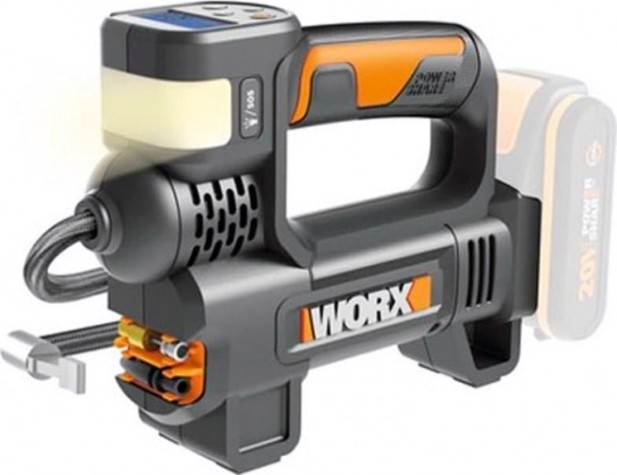 Компрессор автомобильный Worx WX092.9 без АКБ и ЗУ, с фонарем [WX092.9]