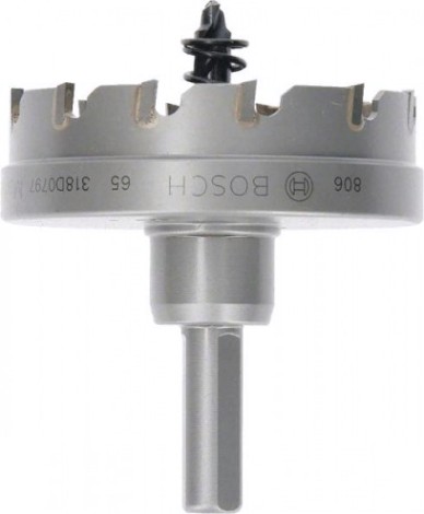Коронка биметаллическая BOSCH Precision for Sheet Metal твердосплав 65 мм с напайками [2608594157]