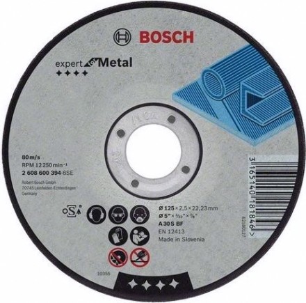 Круг отрезной по металлу BOSCH 125х2,5х22.2 мм A30S-BF Standard for Metal [2608603166]