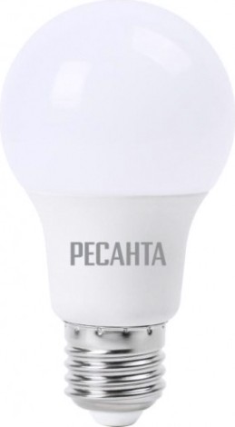 Лампа светодиодная Ресанта A60 7W 3000К E27 [76/1/11]