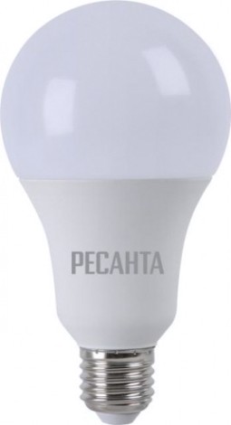 Лампа светодиодная Ресанта A80 20W 3000К E27 [76/1/21]