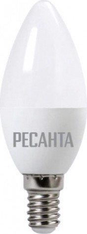 Лампа светодиодная Ресанта C37 5W 3000К E14 [76/1/1]