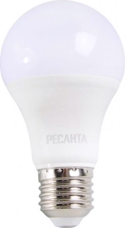 Лампа светодиодная Ресанта LL-R-A60-11W-230-6K-E27 (груша, 11вт, холод., е27) [76/1/74]