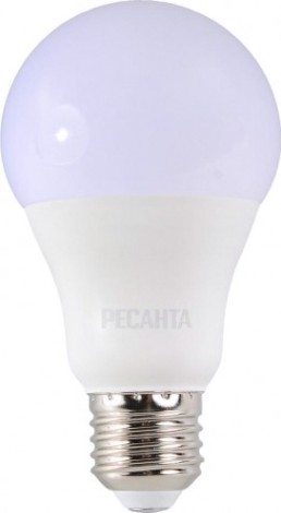 Лампа светодиодная Ресанта LL-R-A65-15W-230-6K-E27 (груша, 15вт, холод., е27) [76/1/75]