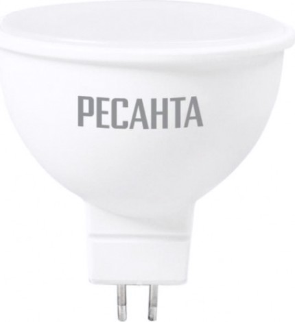 Лампа светодиодная Ресанта MR16 7W 3000К GU5.3 [76/1/23]