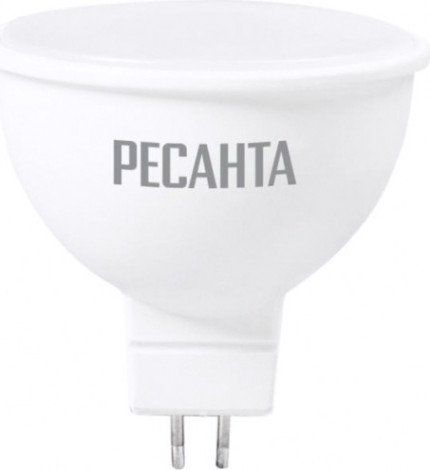 Лампа светодиодная Ресанта MR16 7W 4000К GU5.3 [76/1/24]