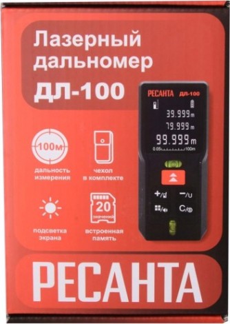 Лазерный дальномер Ресанта ДЛ-100 [61/10/532]
