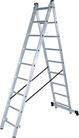 Лестница-стремянка двухсекционная ВИХРЬ ЛА 2х 9 [73/5/1/24]