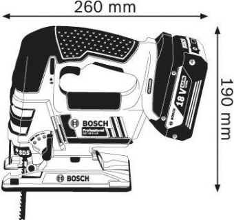 Лобзик аккумуляторный BOSCH GST 18 V-LI B [06015A6103] 2х5,0Ач, кейс L-Boxx