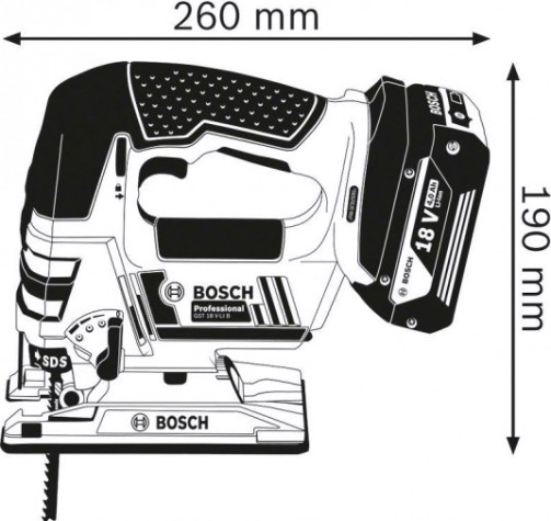 Лобзик аккумуляторный BOSCH GST 18 V-LI B [0615990M43] 1х4,0Ач, картон