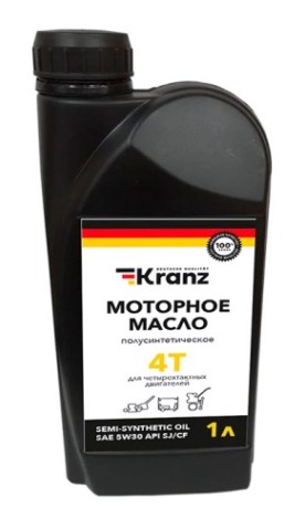 Масло для 4-тактных двигателей Kranz SAE 5W30 1 л полусинтетическое [KR-16-1299]