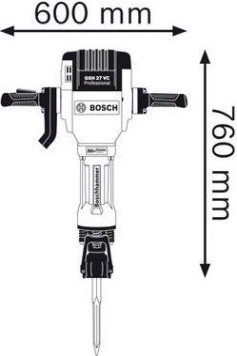 Молот ударный сетевой BOSCH GSH 27 VC [061130A000]