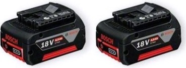 Набор аккумуляторов BOSCH GBA 18,0V 4,0 Ah Li-Ion (2шт) [1600Z00042]