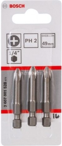 Набор бит BOSCH из 3 шт. PH 2х49 мм Extra Hard [2607001528]