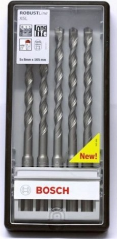 Набор буров BOSCH 5 СВ. SDS-plus X5L 8x100/165 мм [2608585071]