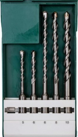 Набор буров BOSCH SDS Plus 5x110мм; 6x110мм; 6x160мм; 8x160мм; 10x16 по бетону [2609255541]
