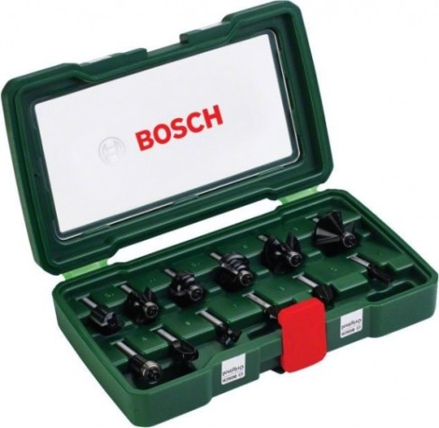 Набор фрез по дереву BOSCH 12 НМ-ФРЕЗ SET 8 мм-ХВ. [2607019466]