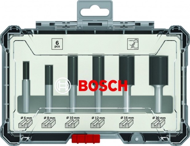 Набор фрез по дереву BOSCH 6 НМ-ФРЕЗ SET 6 мм-ХВ [2607017465]
