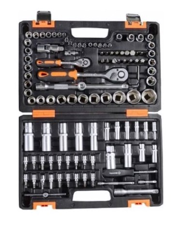 Набор инструментов ВИХРЬ 1/2", 1/4", crv, в кейсе 108 предм [73/6/7/8]