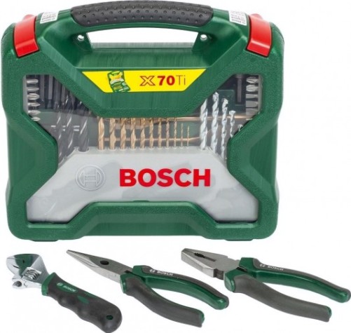 Набор оснастки универсальный BOSCH X-Line 70 предметов + плоскогубцы [2607017197]