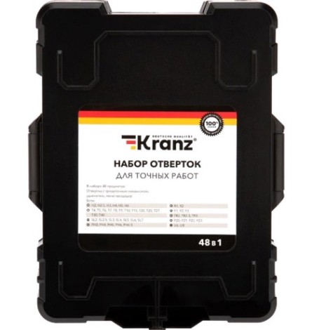 Набор отверток Kranz KR-12-4775 для точных работ 48 пр. Набор отверток Kranz KR-12-4775 для точных работ 48 пр.