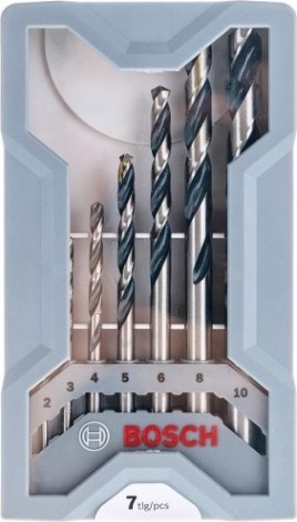 Набор сверл по металлу BOSCH HSS PointTeQ, Mini-X-Line (7шт) [2608577347]
