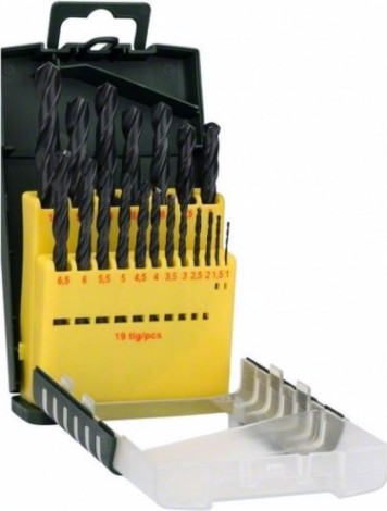 Набор сверл по металлу BOSCH HSS-R D1-10 19 шт [2607017151]