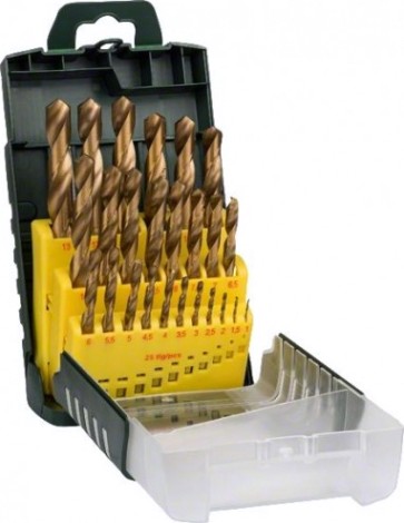 Набор сверл по металлу BOSCH HSS-TiN (1-13мм) 25 шт. Gripbox [2607017154]