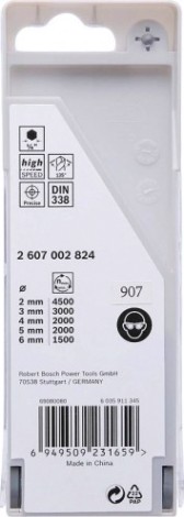 Набор сверл по металлу BOSCH Набор HSS PointTeQ HEX 5 шт. [2607002824]