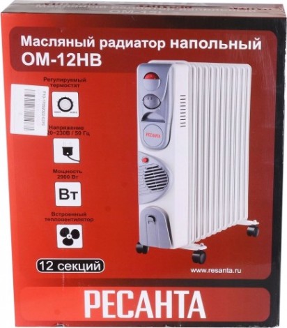 Обогреватель масляный Ресанта ОМ-12НВ [67/3/12]