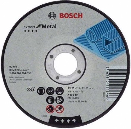 Отрезной круг по металлу BOSCH 125х2,5х22.2 мм A30S-BF Expert for Metal [2608600394]