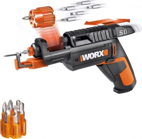 Отвертка аккумуляторная Worx WX255 SD Slide Driver набор бит (6 шт.) [WX255]