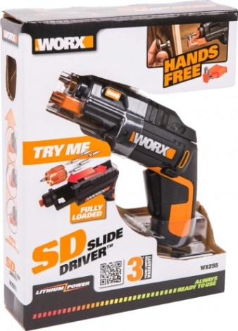 Отвертка аккумуляторная Worx WX255 SD Slide Driver набор бит (6 шт.) [WX255]
