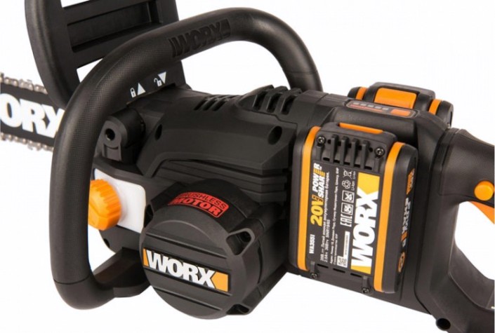 Пила цепная аккумуляторная Worx WG384E.9 без АКБ и ЗУ бесщеточная [WG384E.9]