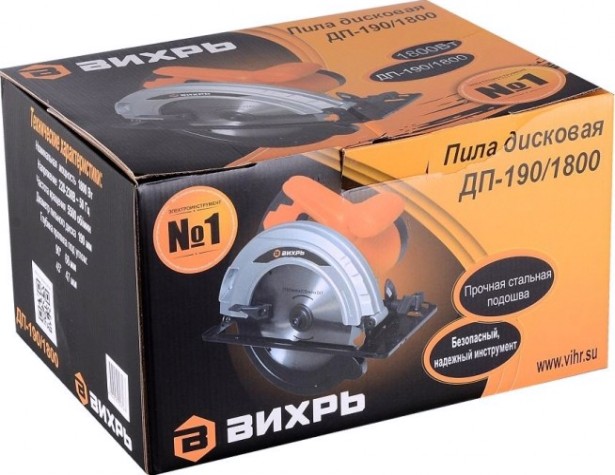 Пила дисковая электрическая ВИХРЬ ДП - 190/1800 [72/11/6]