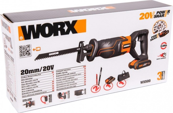 Пила сабельная аккумуляторная Worx WX500 Пила сабельная аккумуляторная Worx WX500