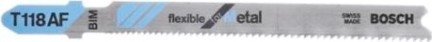 Пилки по металлу BOSCH T118АF HSS (100шт.) Flexible for Metal [2608634774]