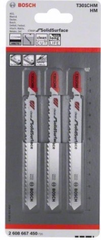 Пилки универсальные BOSCH T301CHM (3шт.) Carbide Technology [2608667450]