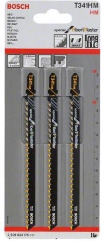 Пилки универсальные BOSCH T341HM (3шт.) Carbide Technology [2608633176]