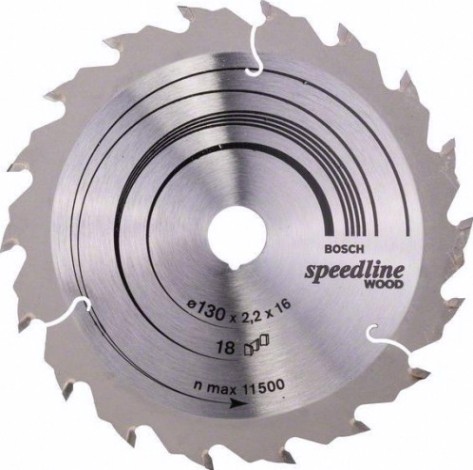 Пильный диск дереву BOSCH 130х16х18 SPEEDLINE WOOD [2608640775]