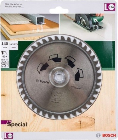 Пильный диск по дереву BOSCH 140x20/12.7 40T SPECIAL [2609256885]