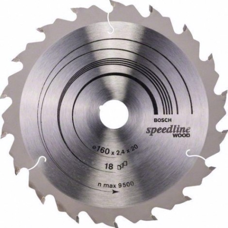 Пильный диск по дереву BOSCH 160х18х20 SPEEDLINE WOOD [2608640787]