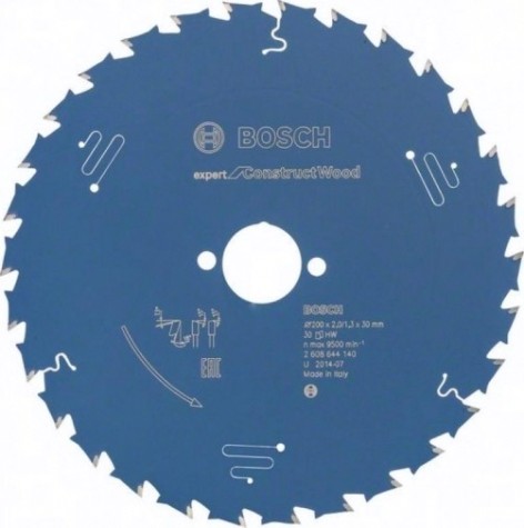 Пильный диск по дереву BOSCH 200х30х30 мм Expert for Construct Wood [2608644140]