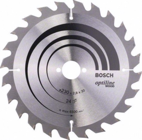 Пильный диск по дереву BOSCH 230х24х30 OPTILINE WOOD [2608640627]