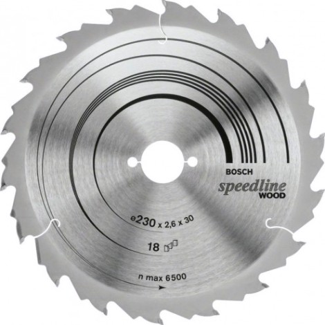 Пильный диск по дереву BOSCH 230х30х30 SPEEDLINE WOOD [2608640805]