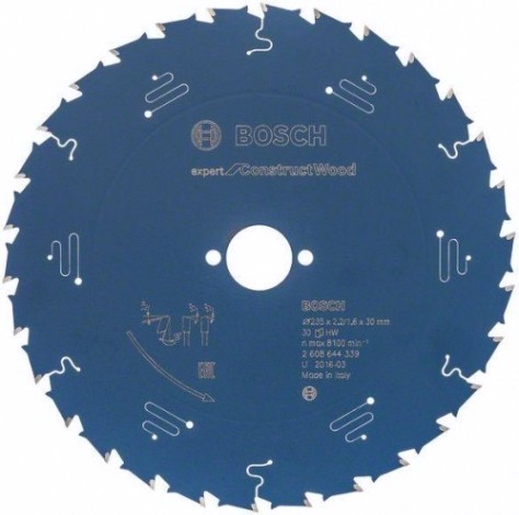 Пильный диск по дереву BOSCH 235х30х30 мм Expert for Construct Wood [2608644339]