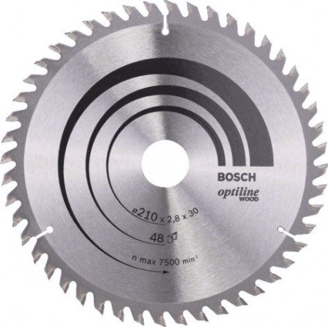 Пильный диск по дереву BOSCH Standard 210X30 48 OPTILINE WOOD [2608640623]