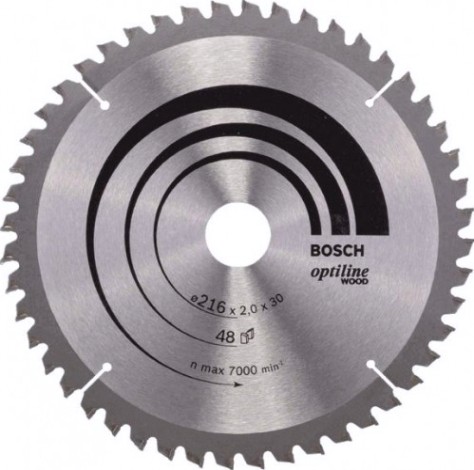 Пильный диск по дереву BOSCH Standard 216Х30 48 OPTILINE WOOD [2608640432]